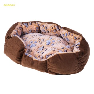 goldenliy - cama cómoda y cálida para mascotas, diseño de perro, cachorro, gato, suave, cojín interior