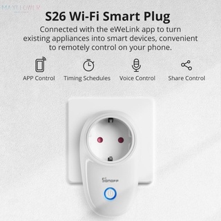 sonoff s26 wifi smart socket schakelaa plug app/vocie afstandsbediening stopcontact timing werkt met alexa [mayflower]