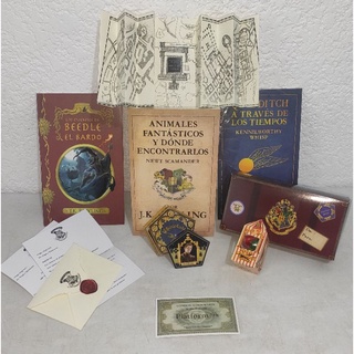 Harry Potter Libros + Cofre De Dulces + Mapa + Carta Hogwarts