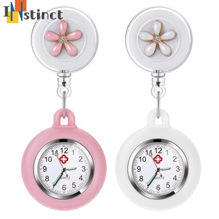 INSTINCT - reloj de bolsillo con Clip retráctil, diseño de enfermera