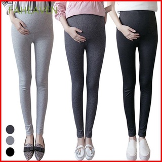 faheaven fitness mujeres embarazadas color sólido tela de maternidad slim leggings mujeres moda acogedor cintura alta flaco embarazo yoga pantalones/multicolor (1)