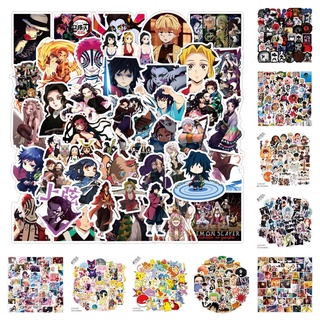 50Pcs/kit anime stickers Pegatinas De Anime Nrauto Kimetsu no Yaiba Demon Slayer Genshin One Piece Dragon Ball Todas Las Ocasiones 4-8cm (1)