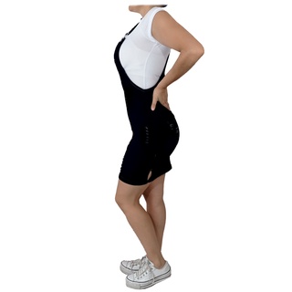 Jumper Falda Incluye Blusa Overol Vestido Mezclilla con Cierre Mujer Jumpsuit (5)