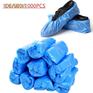dearhs cuidado saludable desechable zapato cubierta impermeable bota de seguridad limpieza overshoes azul antideslizante a prueba de polvo cpe plástico hogares overshoes/multicolor
