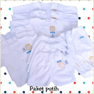 Paquete de ropa de bebé nuevo (recién nacido) blanco liso JINGLE - 0-3 meses, colores mezclados (1)
