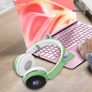 【On sale】ST77M Lovely Cat Shape Bluetooth 5.0 Headphone Headset for Mobile Phone
