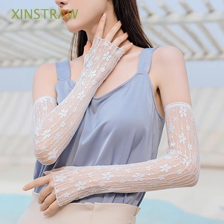 XINSTRAW Classic Lace sleeve Fashion Cooling Sleeves Flower Arm Sleeves Women Elegant Driving Running Outdoor Fishing Sun Protection/Multicolor