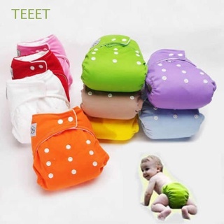 TEEET Covers Cloth Diapers Washable Reusable Nappy Waterproof Size Adjustable Baby Insert Diaper Infant/Multicolor