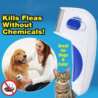 toworld Dogs Cats Electric Flea Comb Pet Hair Grooming Brush Lice Remover Cleaning Tool (1)