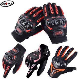 suomy guantes de motocicleta hombres racing gant moto motocross guantes de equitación motocicleta transpirable verano guantes de dedo completo