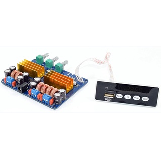 High Power TPA3116 2.1 Bluetooth Audio Amplifier Board TF Card USB FM AUX Subwoofer Board
