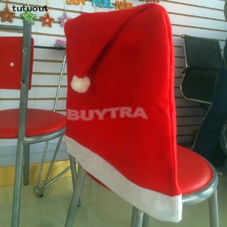 tutuout 1 pieza decoraciones navideñas happy santa sombrero rojo silla fundas para cena decoración mx