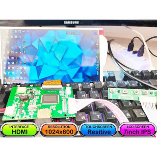 7" HDMI 1024x600 px para Raspberry Windows Lcd IPS pantalla táctil