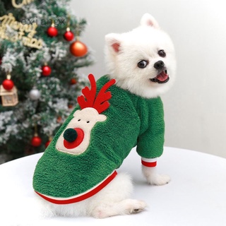 Mascota Disfraz De Navidad De Coral De Lana Alce Perro Suéter De Excursión Gato De Dos Patas Ropa