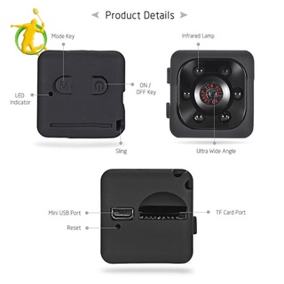 SQ11 cámara Full HD 1080P Micro IR visión nocturna DV cámara Sensor de movimiento DVR videocámara Mini Cam negro (1)