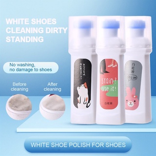 100ml Magic White Shoes Cleaner Spray Liquid Shoes Whitening Spray Shoes Sneakers Whitener Shoes Cleaner Polish Detergent Brush