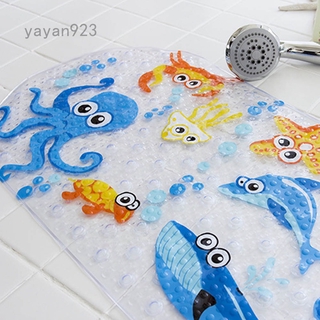yayan923 xilinlayi 39cmx69cm bebé alfombra de baño antideslizante pvc de dibujos animados alfombras de baño estera de bañera con ventosa para niños pequeños
