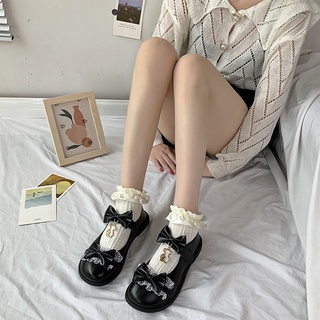 Zapatos De Tacón Bajo Cuero Para Japonés lolita Estudiante Suave Niña Mellu Encaje Pequeño lo Girl jiumei23 . my4.21 (4)