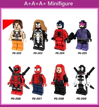 Lego Minifigures Pg8057 Superhero Series: Black Spider Woman Mini Figures Building Blocks Toys