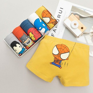 Conjunto de ropa interior boxeador pantalones cortos de superhéroe de dibujos animados de algodón Cool Boys