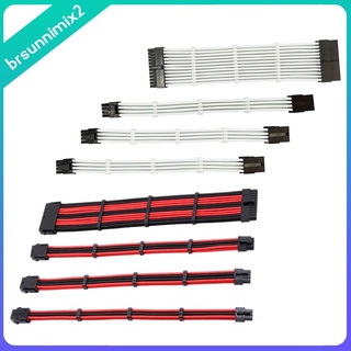 4pcs 18AWG Power Cables ATX PCI-E EPS Extension Cable Kit