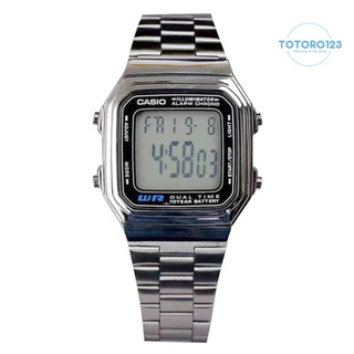 CASIO hombres mujeres deportes reloj despertador tiempo electrónico pantalla Digital reloj de pulsera