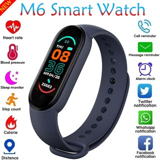 Reloj inteligente Original M6 Smart Pulsera inalámbrica 4.0 pantalla frecuencia cardíaca Fitness Traker band Pulsera inteligente Xiaomi mi band Smart Watch