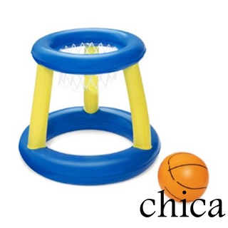 ♡Ty❥Soporte de baloncesto de agua, inflable flotante aro de baloncesto con baloncesto piscina juego de juguete