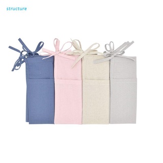 structure Baby Crib Organizer Bed Hanging Storage Bag For Baby Essentials Multi-Purpose Baby Bed Organizer Hanging Diaper Toys Tissue