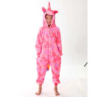 Niñas Lindo Kigurumi Cerrar Ojo Unicornio De Dibujos Animados Animal Pijamas Cosplay Disfraz De Niños OnePiece Onesie Pijama