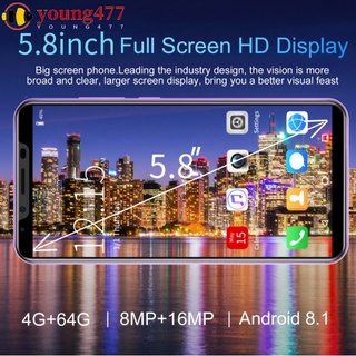 young477 M30PLUS 5.8Inch Smart Mobile Phone 4+64GB Fingerprint Unlock Smartphone