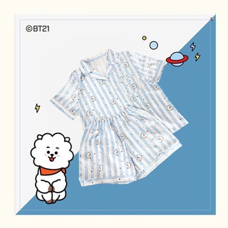 Kpop BTS Bantan Boys BT21 camiseta camisones+Pajama pantalones ropa de dormir ropa de dormir ropa de dormir (4)