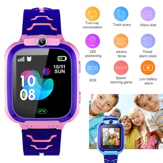 2021 nuevo q12 reloj inteligente Kid SmartWatches Baby Watch para niños SOS localización de llamadas buscador localizador rastreador Anti perdido makeup2 (9)