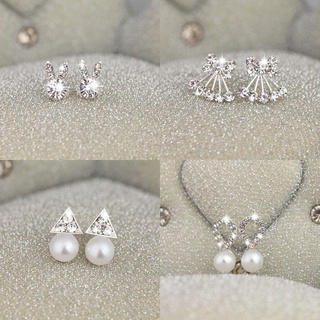 ins moda lindo conejo hermosa mariposa perla pendientes combinación tipo pequeña joyería para las mujeres pendientes al por mayor