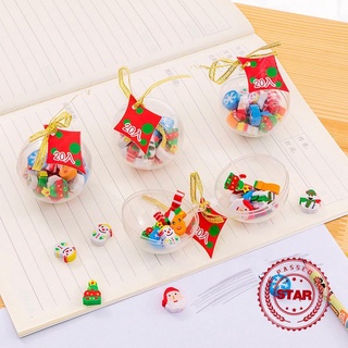 kawaii borrador de navidad mini bola de navidad borrador de la escuela de navidad estudiantes regalos año nuevo a z2x9