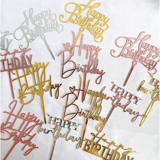 [nuevos Productos/spot] cartas de feliz cumpleaños escritas a mano decoración de tarta acrílico feliz cumpleaños tarta