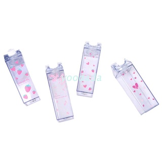Yoo botella de agua de almacenamiento de leche Sakura-Print fresa impresión deportes beber taza transparente para casa escuela oficina