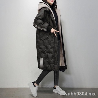 ﹍Chaqueta de plumón nueva Año Nuevo para mujer, longitud media, espesa, estilo coreano, moda suelta, pato blanco, invierno tendencia