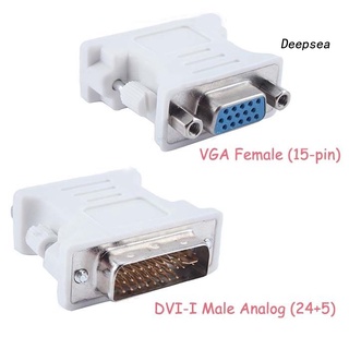 [DPS] Conector Adaptador De Doble Enlace DVI-I 24 + 5 Macho A VGA De 15 Pines Hembra Monitor