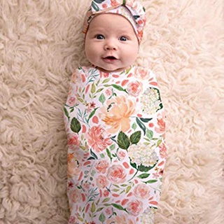 ledmarket 2 unids/Set bebé pañales manta rayas patrón fotografía Prop elástico recién nacido recepción manta con sombrero para accesorios de bebé (7)