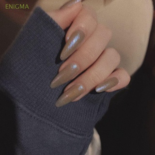ENIGMA 24pcs/Box Women Fashion Almond False Nail Tip Artificial Fake Nails Wearable Detachable Manicure Tool Stiletto Full Cover Nail Tips