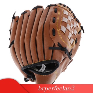[brper2] guante de softbol zurdo de cuero resistente al desgaste de la juventud manopla de béisbol marrón