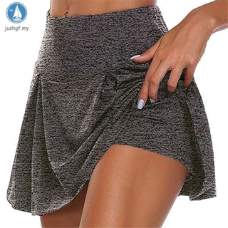 JSF mujeres atlético plisado tenis falda de Golf con pantalones cortos entrenamiento correr Skort verano (6)