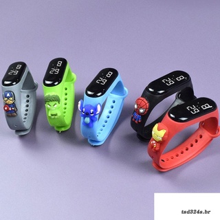 Reloj De pulsera Digital deportivo con diseño De personaje Led impermeable Para niños y niñas