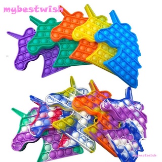 Foxmind Push Pop It Fidget juguete coleccionables cuadrado colorido cuadrado unicornio cuadrado Kit