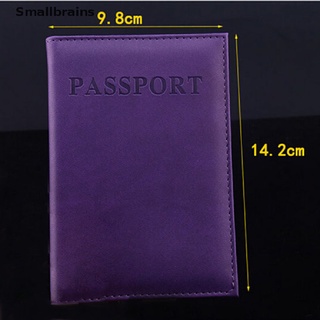 Smbr Women Men Passport Holder Faux Leather Travel Passport Cover Card Case Holder BR