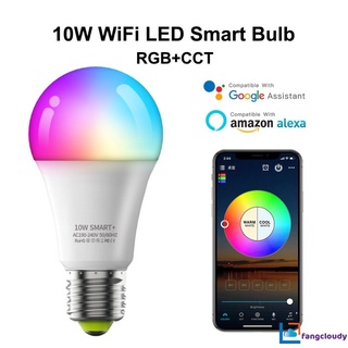 WiFi Smart Bombilla De Trabajo Con Alexa RGB Corlorful Temporizador Regulable Función Luz Mágica O Mando A Distancia Lámpara fangcloudy