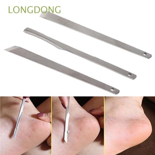 LONGDONG Professional Dead Skin Removal Portable Nail Clipper Pedicure Tool Kit Foot Care Stainless Steel Manicure 3Pcs/Set Repairing Ingrown Cuticle Feet Scraper/Multicolor