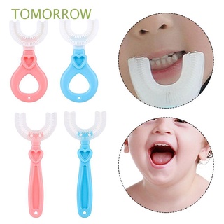 TOMORROW 2-12 años Cepillado de dientes En forma de U Forma oral Cepillo de dientes Forma de C Higiene oral Silicona Bebé Para niños Limpieza/Multicolor