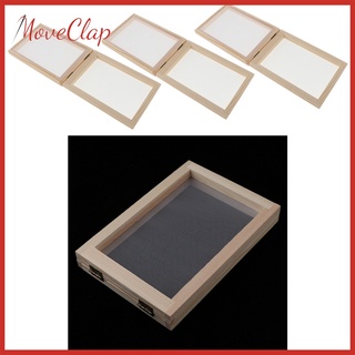 [precio De actividad] 3 piezas 2 en 1 marco de madera para hacer papel, molde Rectangular